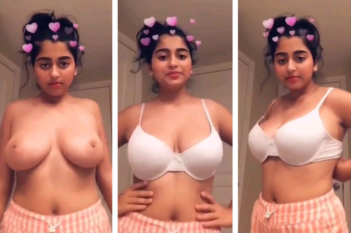 Cute indian girl showing her boob on camera Latest viral video