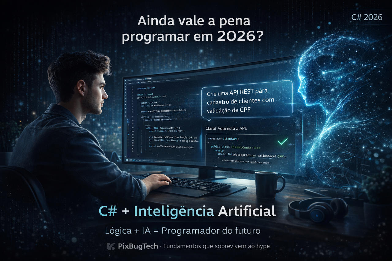 Ainda vale a pena estudar programação em 2026? Uma introdução responsável ao C# e à lógica de programação