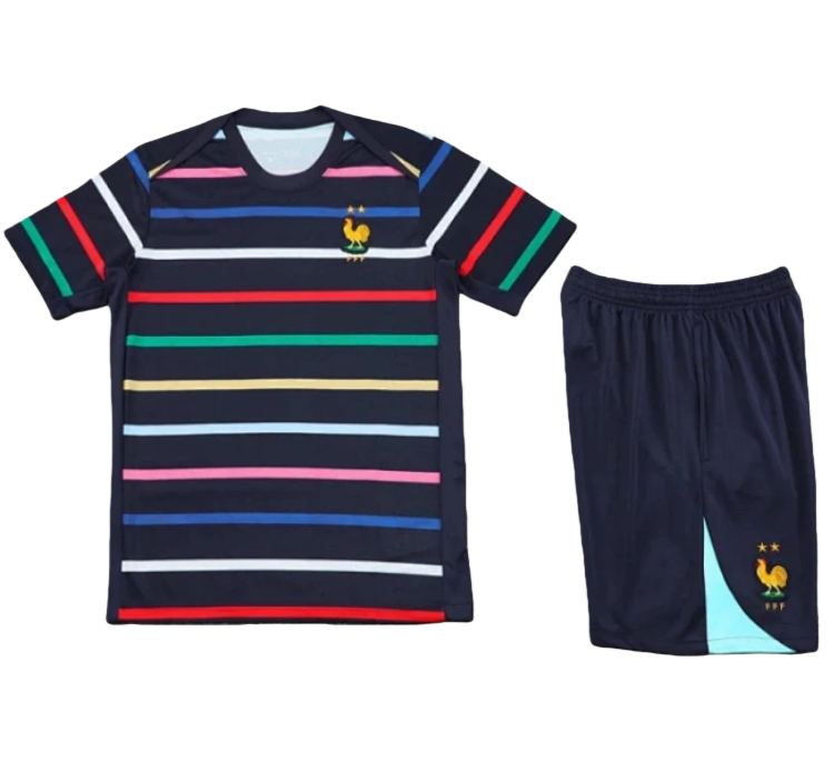 2425 France Training clothes suit Short sleeve Fan version