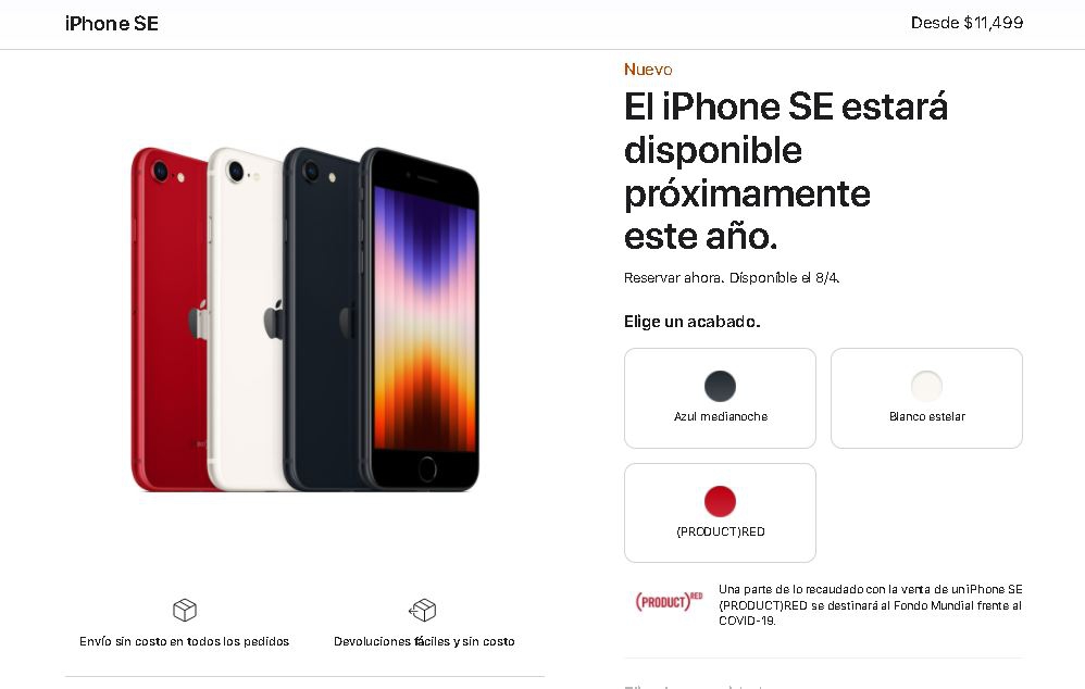 iPhone SE 2022 ya está en Preventa en México, estos son los precios