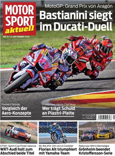 Cover: Motorsport aktuell Magazin No 41 vom 21  September 2022