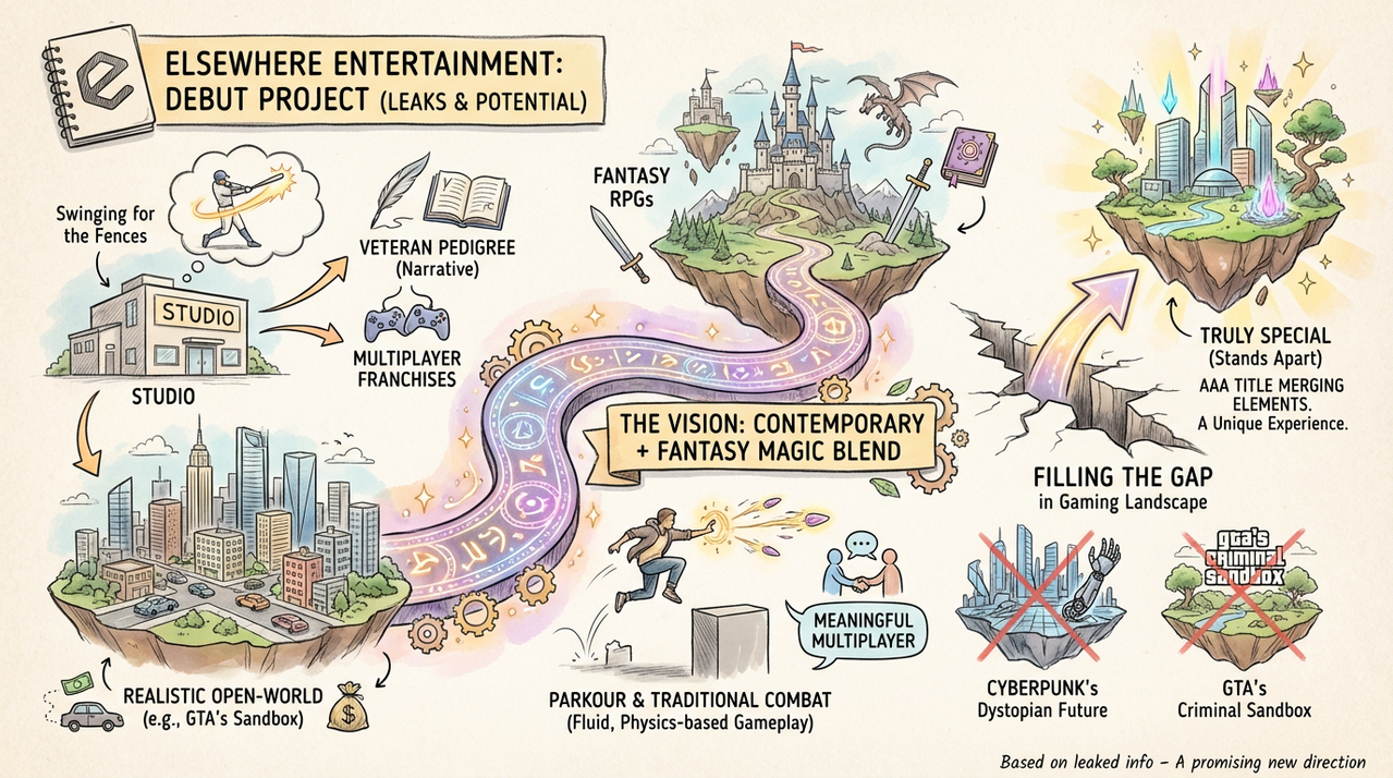 Person playing action video game on large television screen