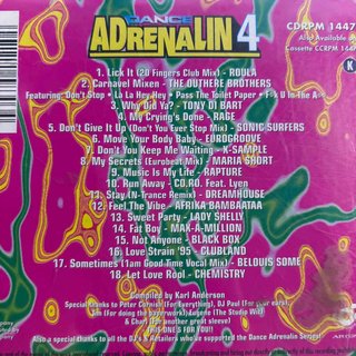 Dance Adrenalin 4 : Various Artists : CD