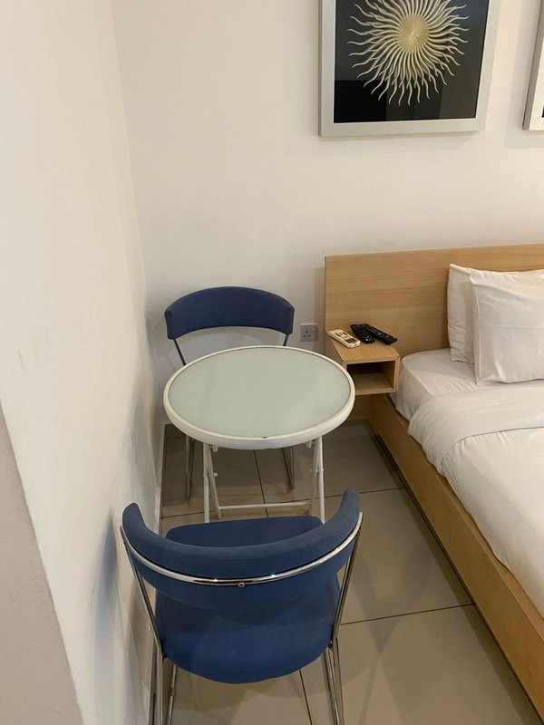 The Gallery studio bedroom area Accra luxury serviced apartment