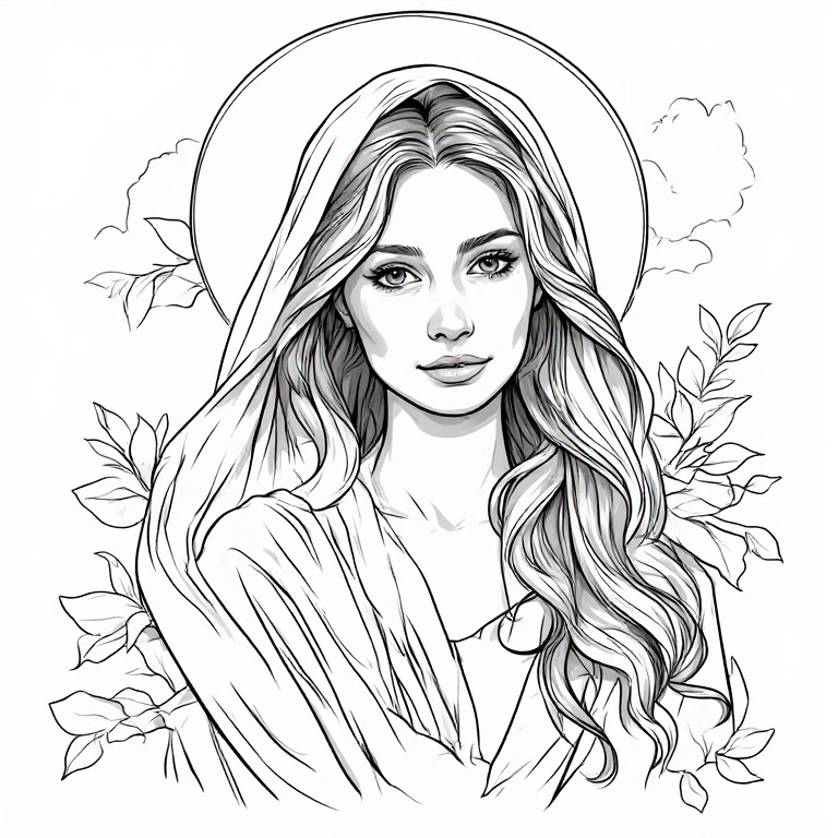 Madonna-l-Line-drawing-natural-(14)