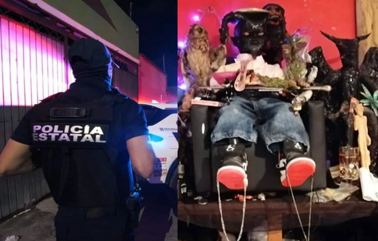 Desmantelan centro de distribución de drogas con altar a la Santa Muerte en Hidalgo