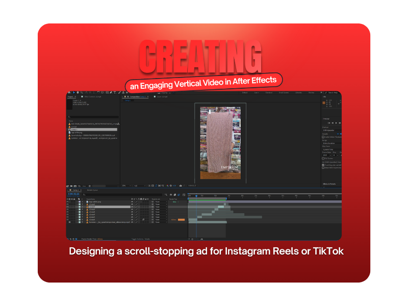 Creating an engaging vertical fashion video in Adobe After Effects using transitions, speed ramps, pacing and trending audio alignment