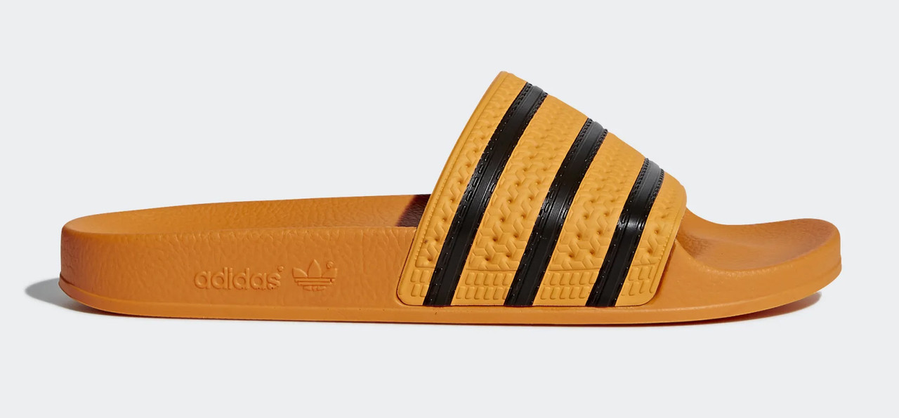 adidas flip flops orange