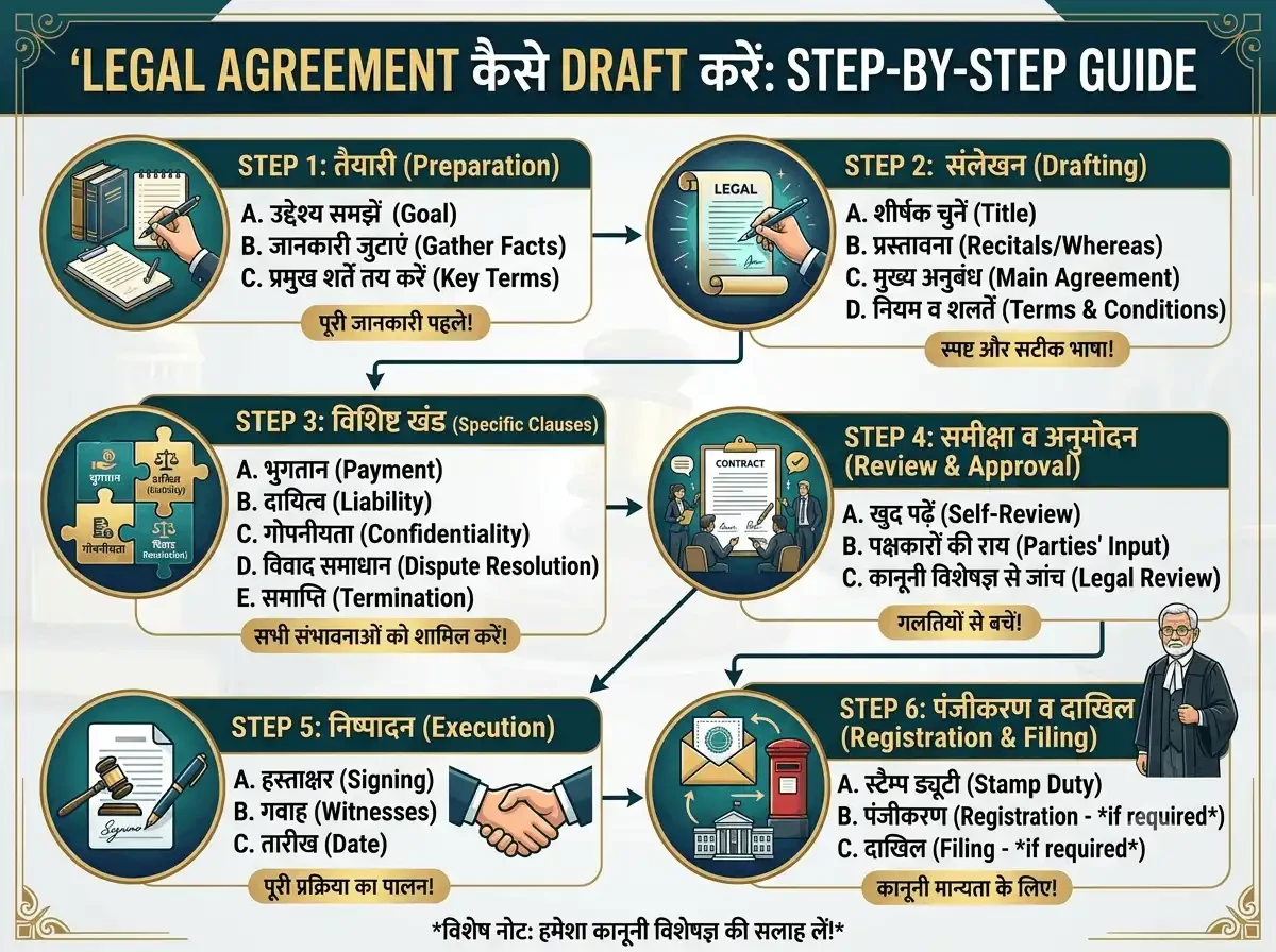 कानूनी समझौता कैसे तैयार करें: चरण-दर-चरण मार्गदर्शिका