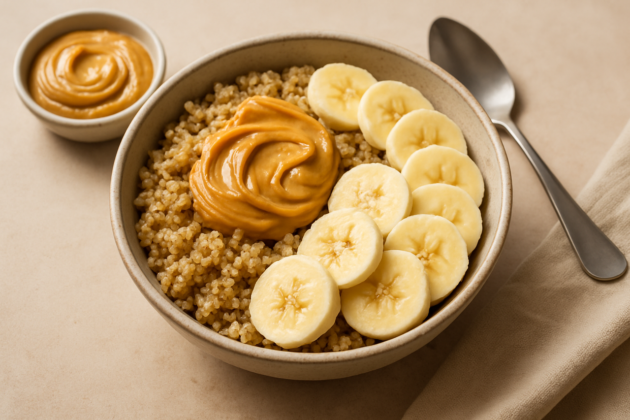 Sweet quinoa breakfast bowl - antioxidant-rich