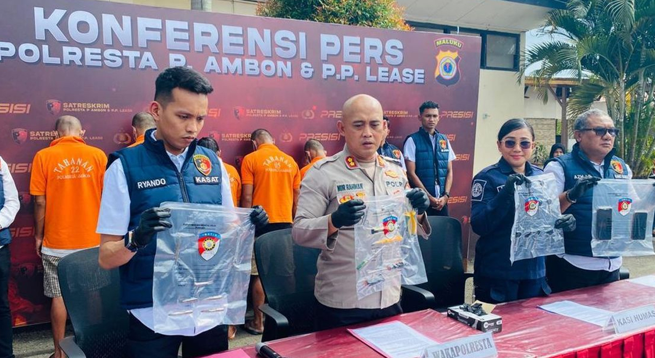 Viral! 5 Orang Komplotan Pencuri 25 Motor Ditangkap di Ambon