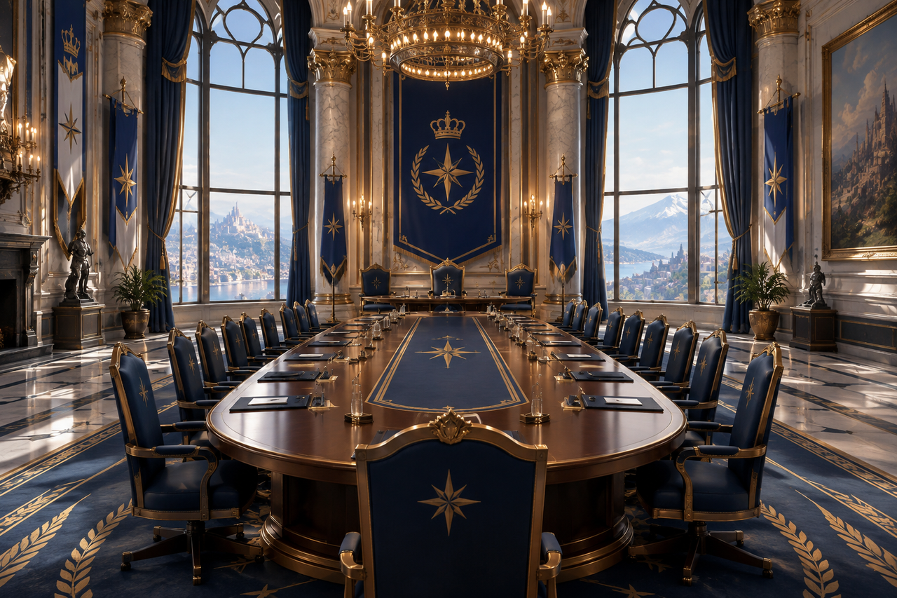 Salle de réunion au palais Royal d'Urtekis Salle de réunion au palais Royal d'Urtekis