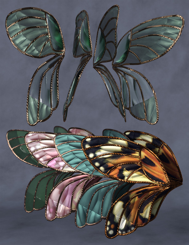 Copperwhirl Wings for Genesis 8 and 8.1 Females