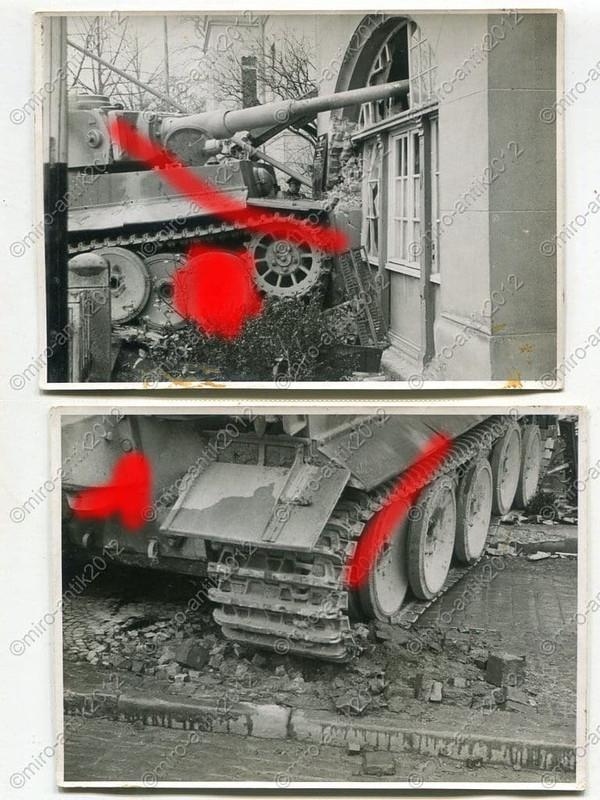 Foto, Tiger Panzer mit Flüssiggas, Nachlass schw
