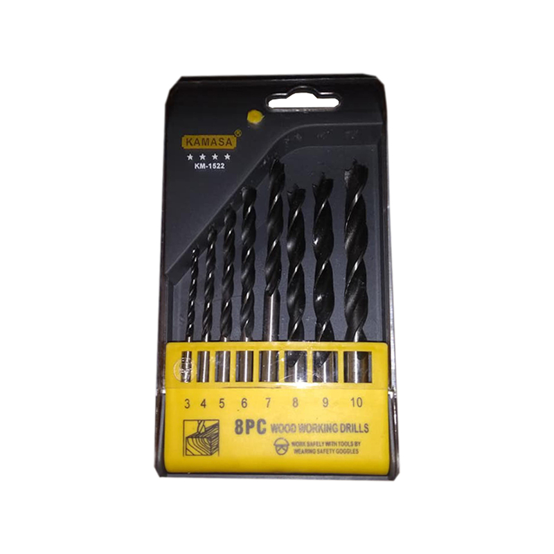 JUG. BROCAS MADERA 3.0-10MM 8PCS KAMASA