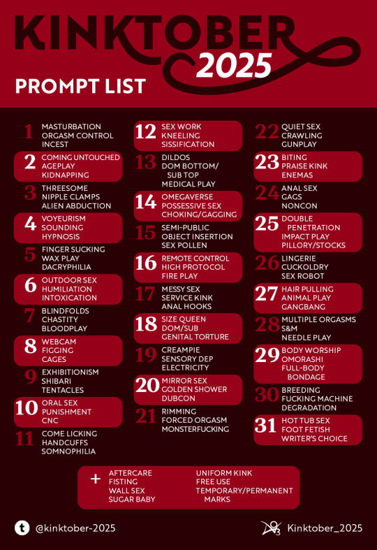 Kinktober2025list
