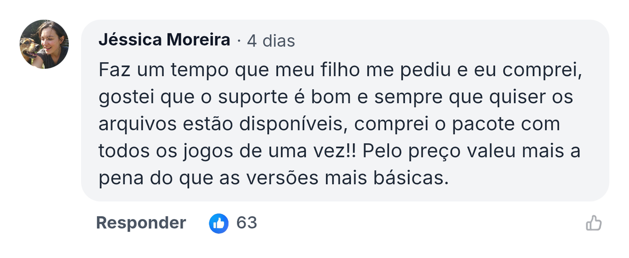 Comentário de cliente 1