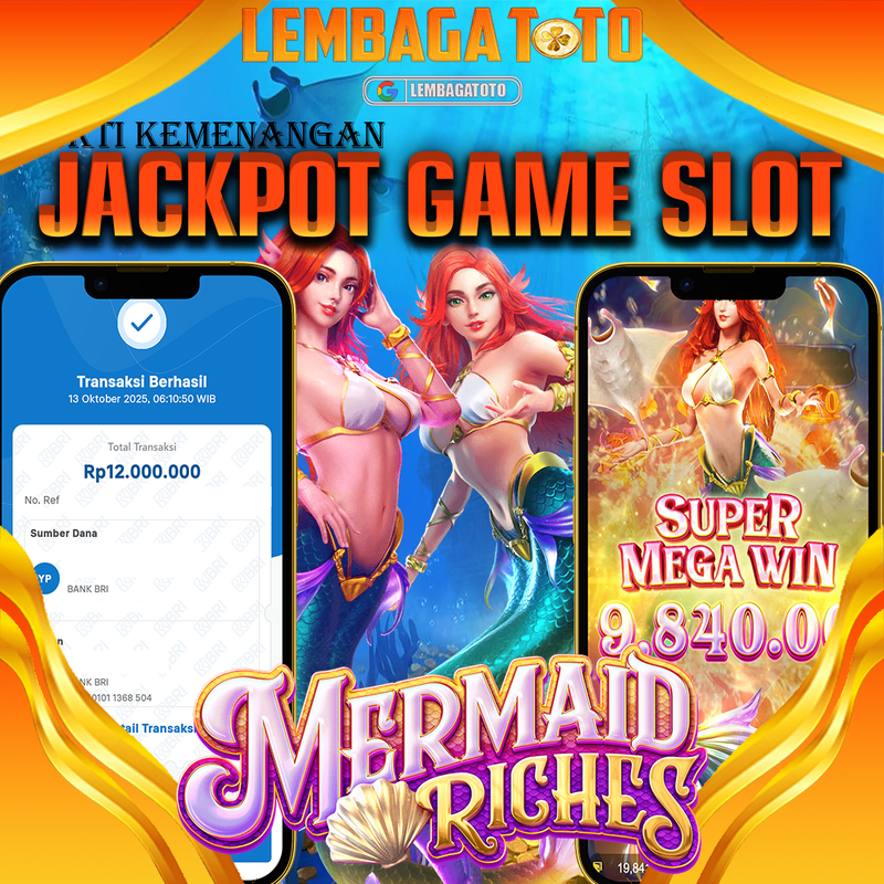 BUKTI JACKPOT 14 OCTOBER LEMBAGATOTO MERMAID RICHES Rp.12.000.000,- LUNAS