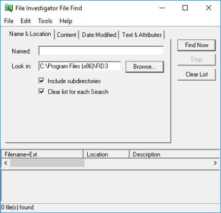 File Investigator Tools 3.35 File Investigator Tools 3.35