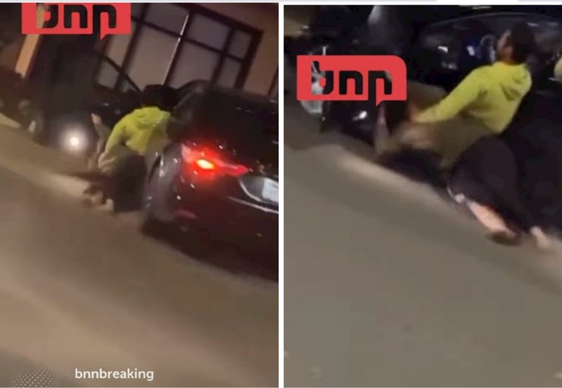 Като в GTA! ММА боец се вряза в полицейски участък, докато влачи жена с него