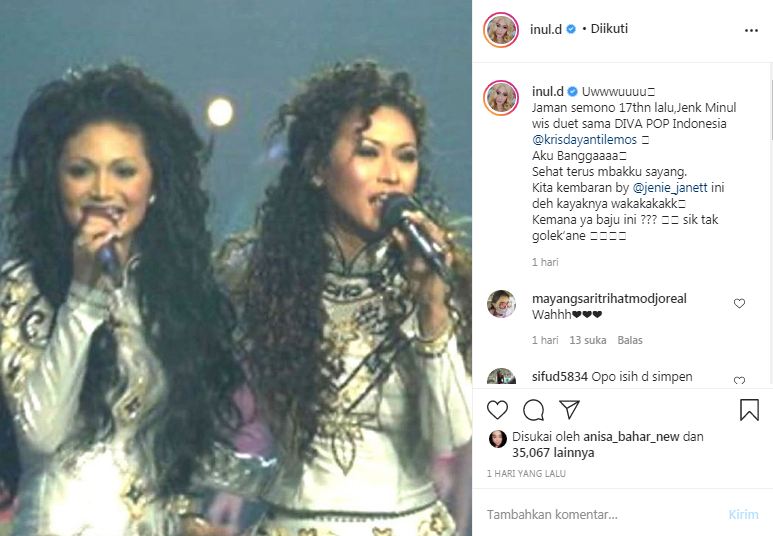 Inul Daratista saat duet bersama Krisdayanti