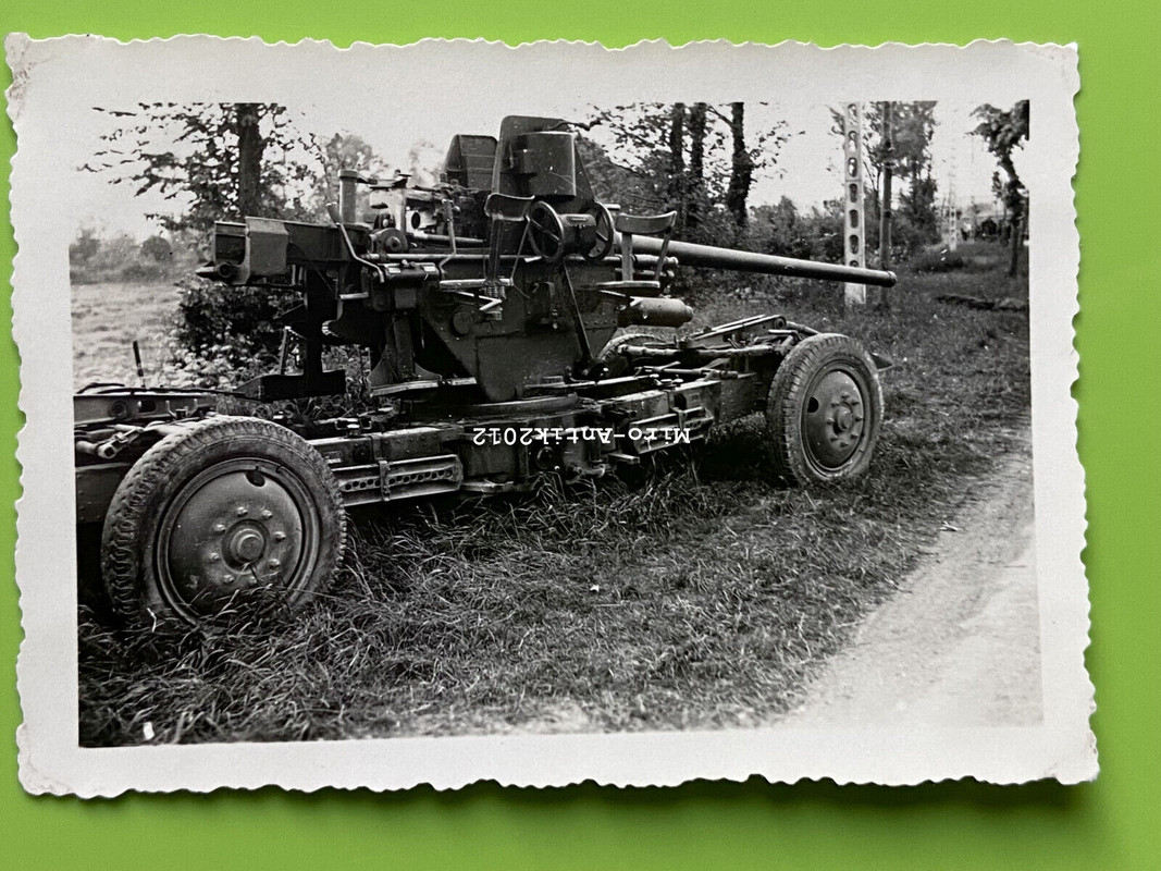 Foto, 10. Panzerdivision, Beute Flak Geschütz in Frankreich, 1940