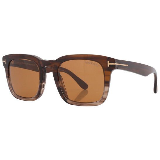 tom ford dax brown square mens sunglasses ft0751 55e 50 2