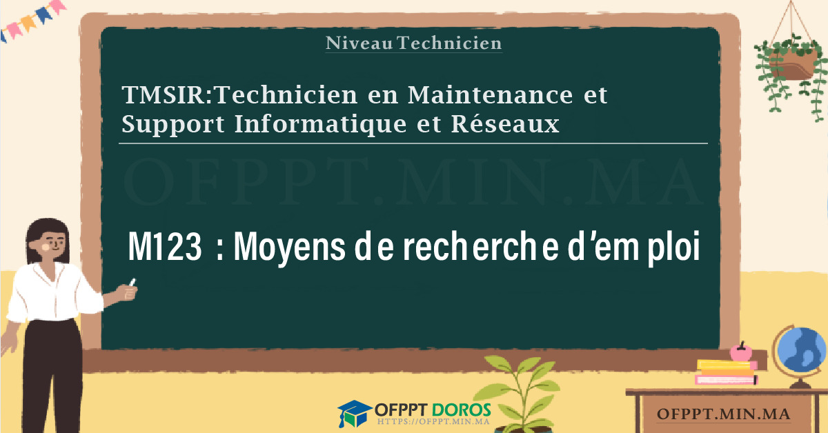 Sommaire détaillé du cours Moyens de recherche d’emploi M123 OFPPT - Structure du module