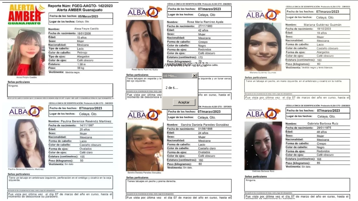 Calcinadas; así hallaron a 5 de los 6 mujeres desaparecidas en Guanajuato