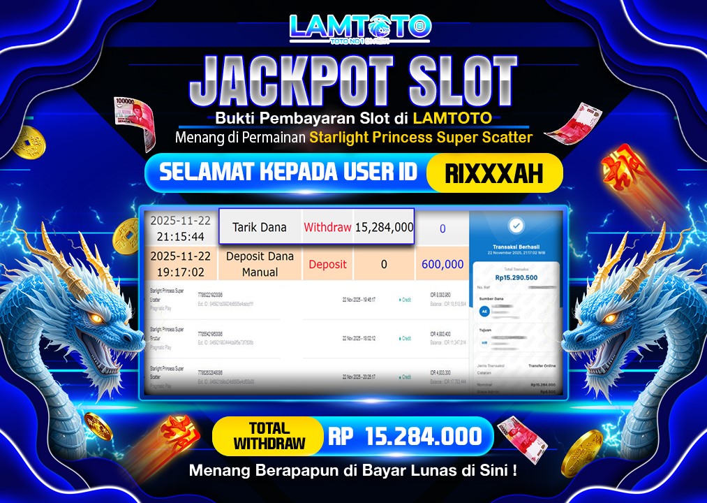 BUKTI JACKPOT LUNAS LAMTOTO