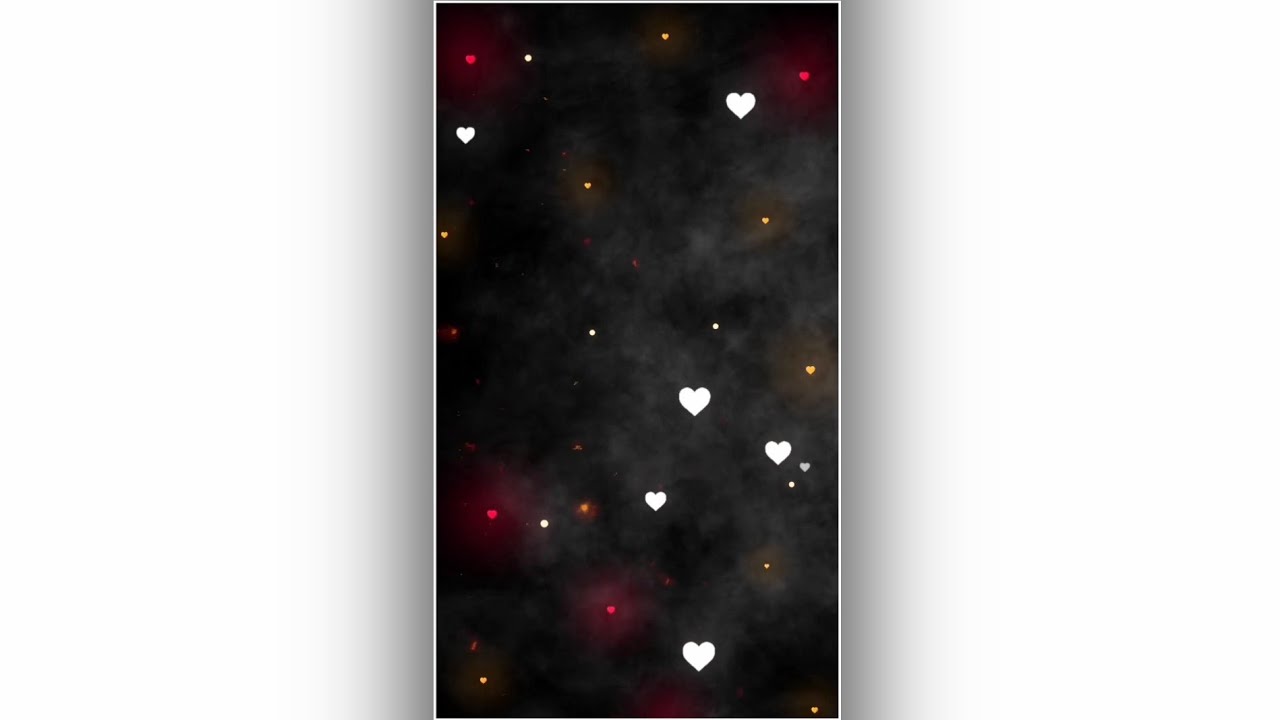 Black Screen Heart Template Video Full screen HD 720p