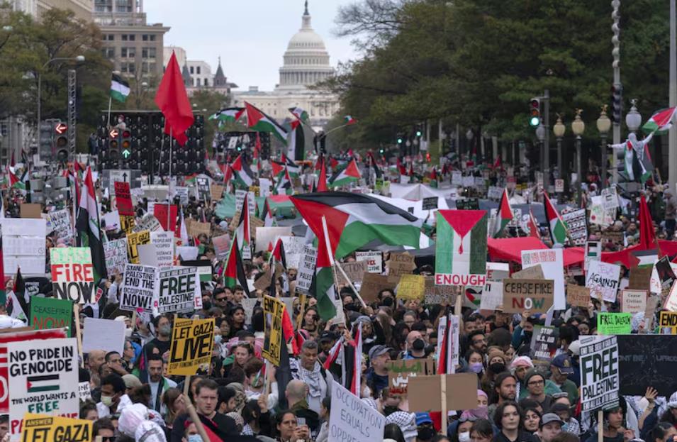 Protestas en EEUU en apoyo a Palestina