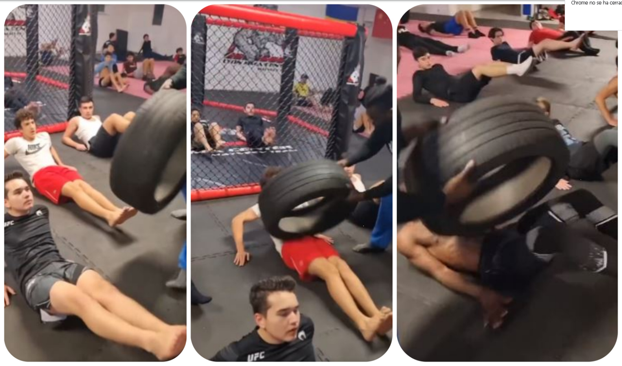 Entrenador se vuelve viral por dar fuertes 'llantazos' a sus alumnos