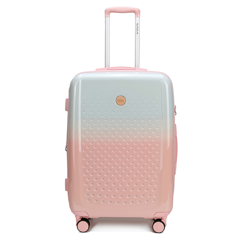 SAGA New Pink Color 100% Polly Carbonate Luggage -28 Inch