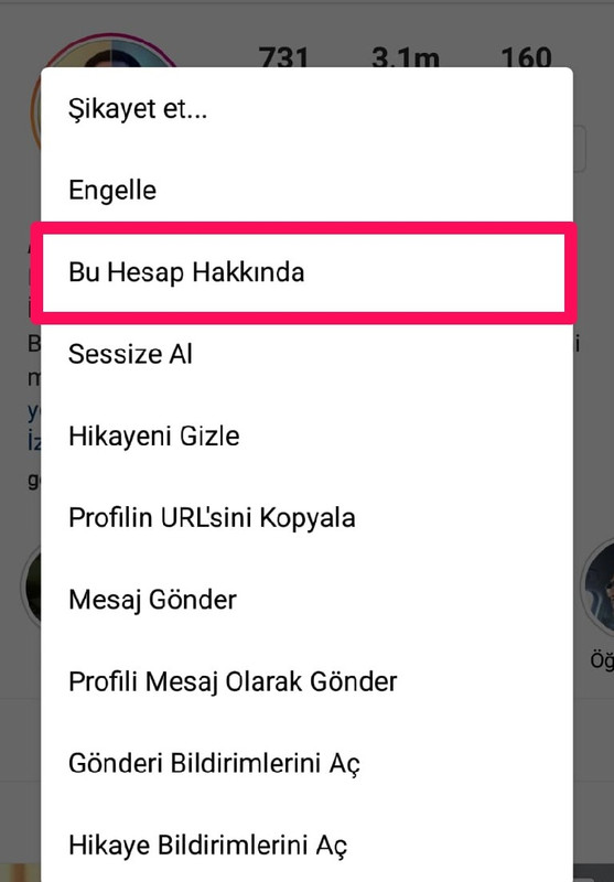 bu hesap hakkında