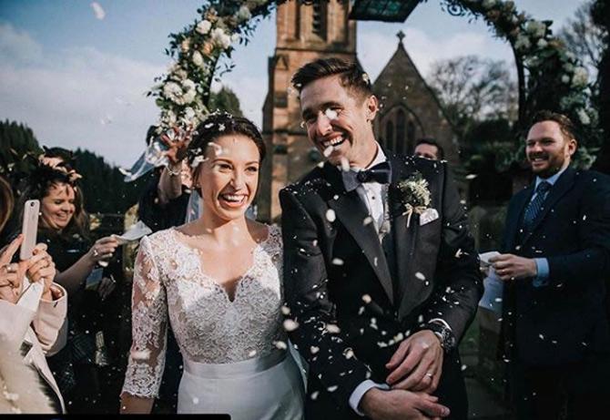 Chris Woakes wedding image