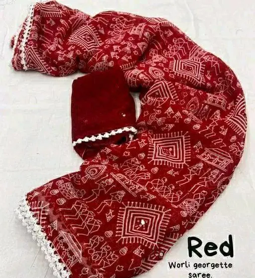 Georgette Saree Georgette Ka Saree Color 2 (R105)