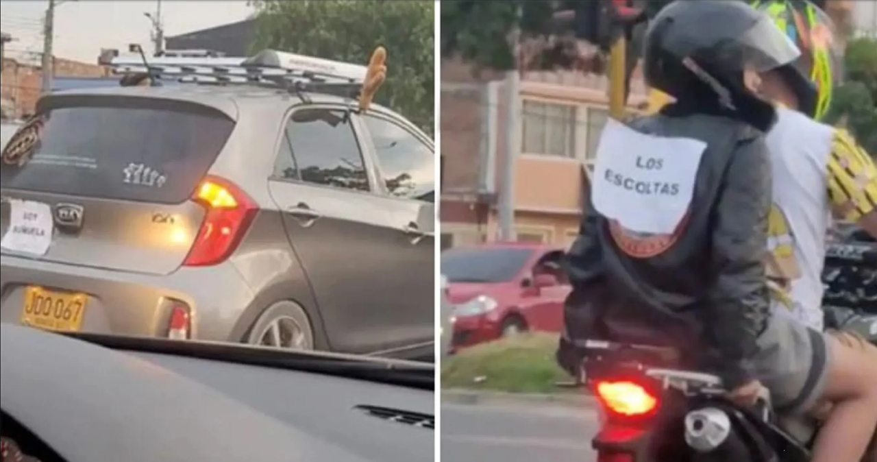 Mujer aprende a conducir con escoltas y se hace viral ¡Aquí el video!