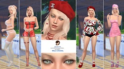 Miela Original realm of oblivion - blonde custom character Sims 4 CAS outfit preview - thumbnail