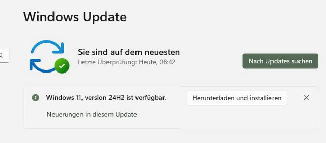 Windows 11 24H2 Upgrade Angebot