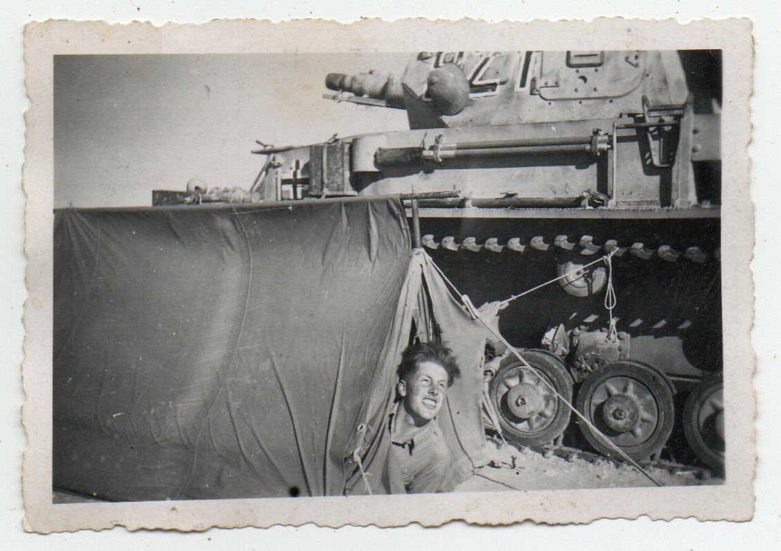 Foto Militär Wehrmacht Afrika Zelt Panzer Soldat