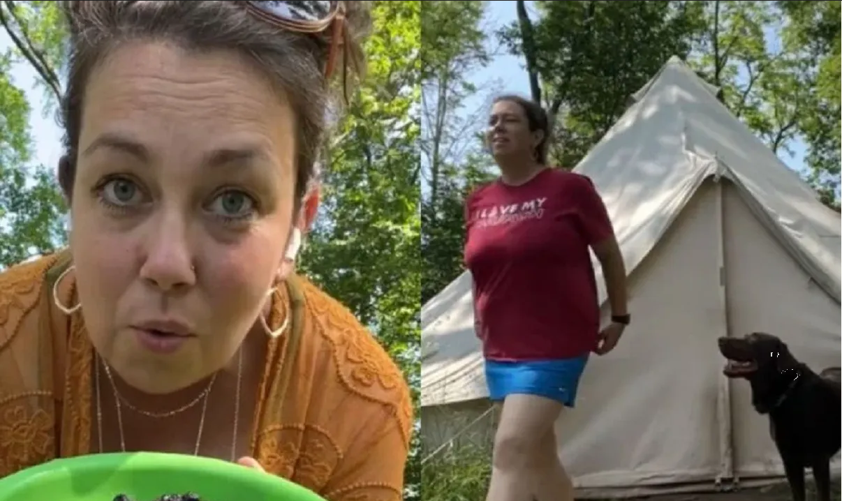 Mujer se vuelve viral tras dejar su departamento para vivir en una casa de campaña