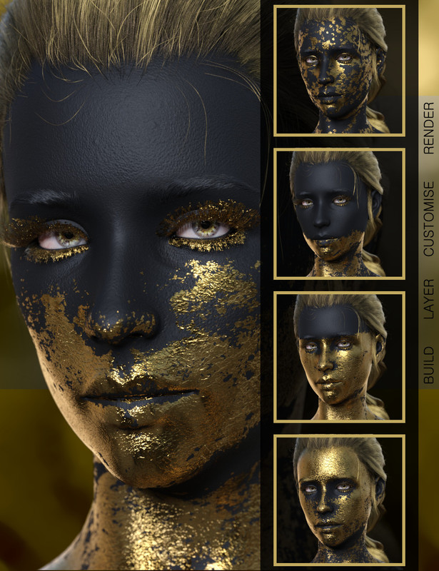 Full-Body Gold Leaf Builder for Genesis 9