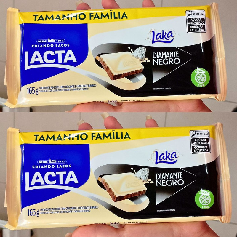 Chocolate Lacta Diamante Negro Laka 165g