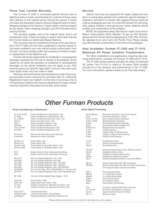 IT 1230 manual - Page 4