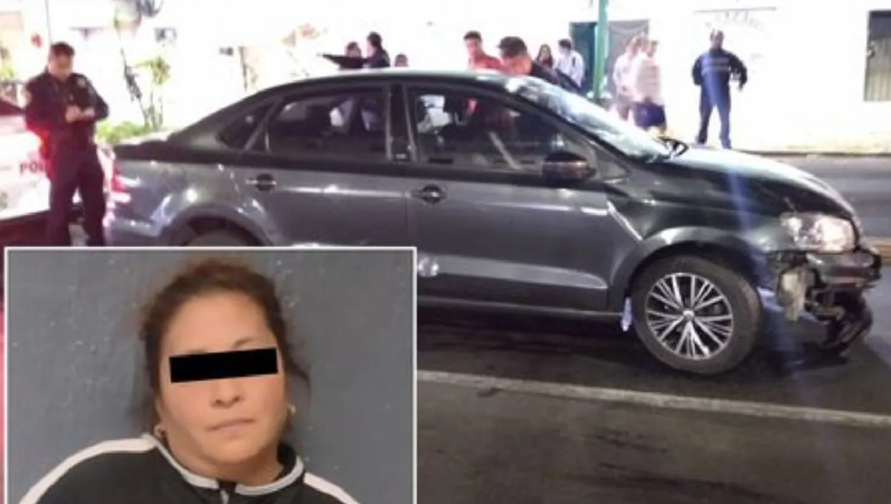 Mujer borracha atropella a ciclista en la Cuauhtémoc y le fractura la cadera