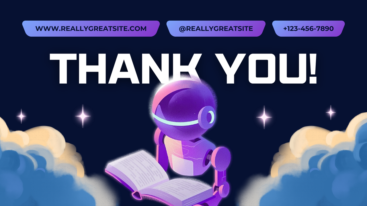 Blue Futuristic Illustration Artificial Intelligence Presentation