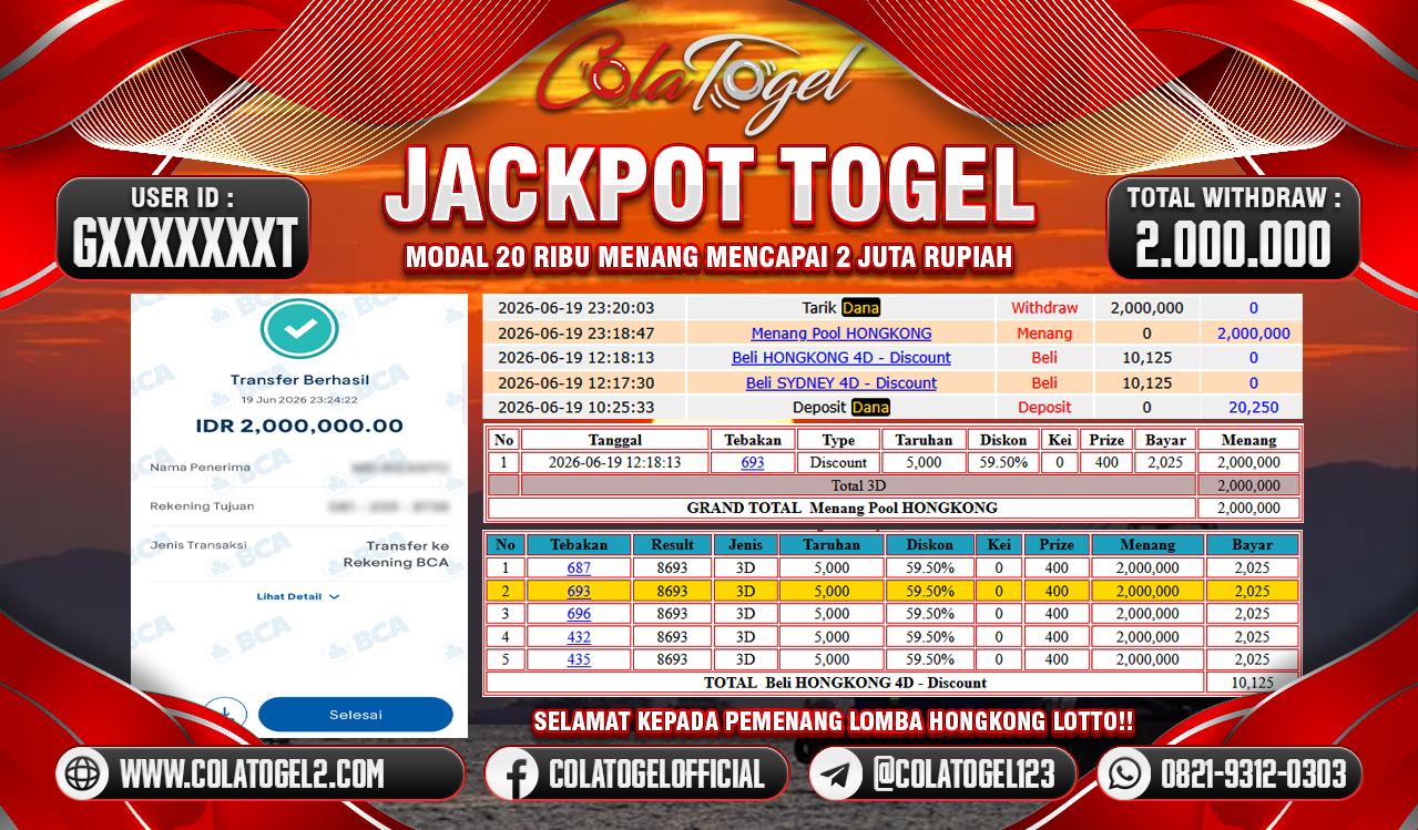 JACKPOT HONGKONG LOTTO!!