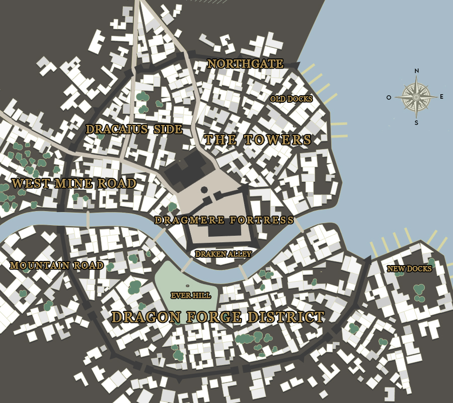 Ciudades y poblados del mundo Dragmere-map