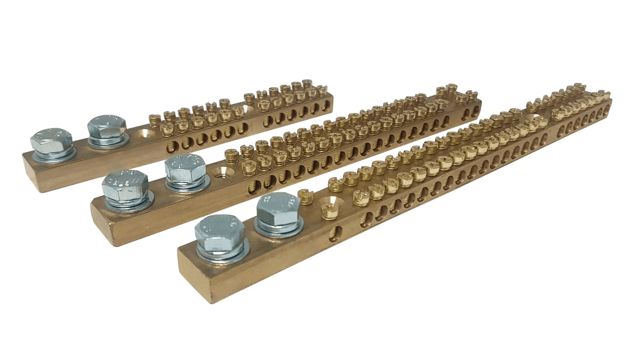 Earth / Neutral Bar Brass Connector Terminal With Mounting Feet eBay